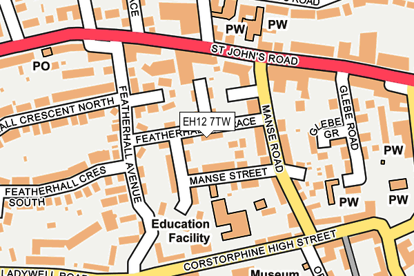 EH12 7TW map - OS OpenMap – Local (Ordnance Survey)