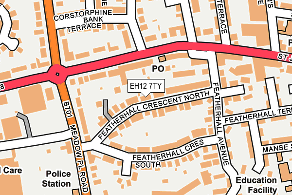 EH12 7TY map - OS OpenMap – Local (Ordnance Survey)