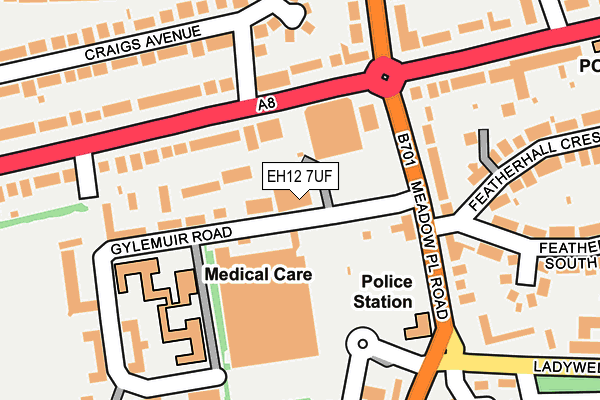 EH12 7UF map - OS OpenMap – Local (Ordnance Survey)