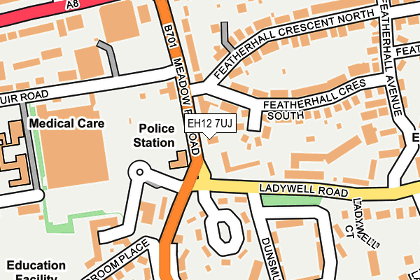 EH12 7UJ map - OS OpenMap – Local (Ordnance Survey)