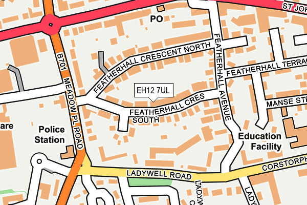 EH12 7UL map - OS OpenMap – Local (Ordnance Survey)