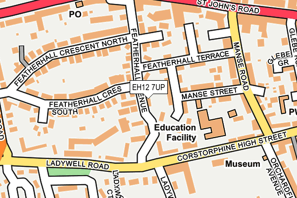 EH12 7UP map - OS OpenMap – Local (Ordnance Survey)