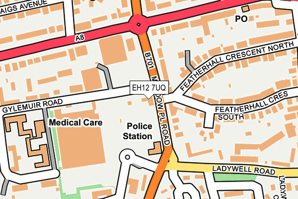 EH12 7UQ map - OS OpenMap – Local (Ordnance Survey)