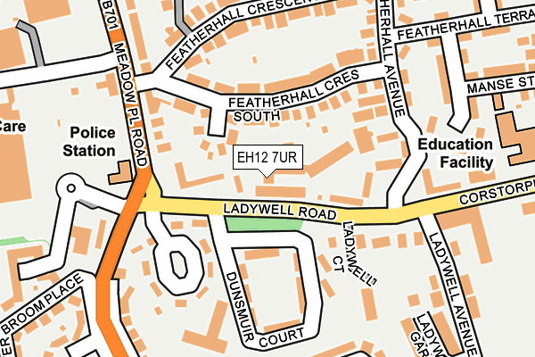 EH12 7UR map - OS OpenMap – Local (Ordnance Survey)