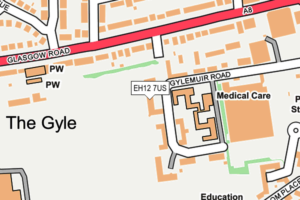 EH12 7US map - OS OpenMap – Local (Ordnance Survey)