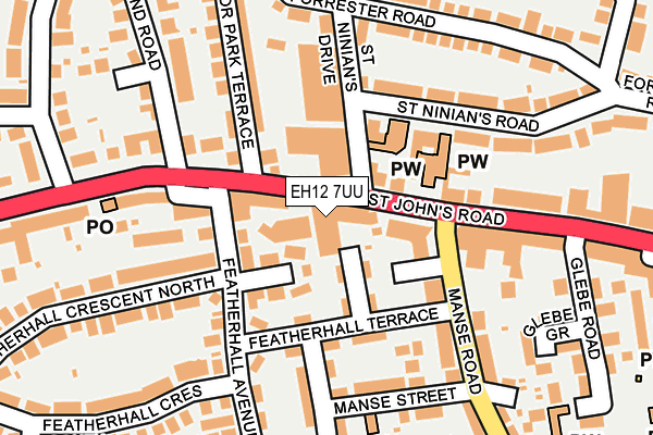 EH12 7UU map - OS OpenMap – Local (Ordnance Survey)