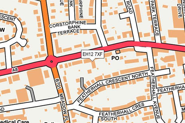 EH12 7XF map - OS OpenMap – Local (Ordnance Survey)