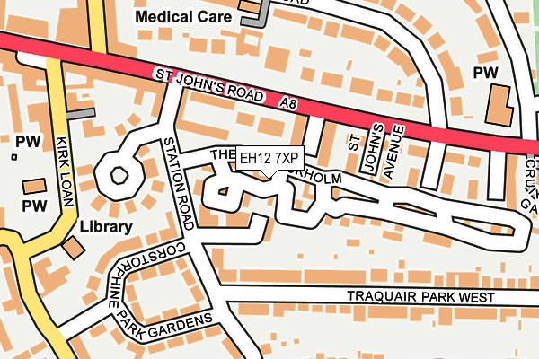 EH12 7XP map - OS OpenMap – Local (Ordnance Survey)