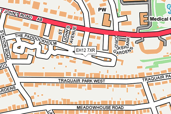 EH12 7XR map - OS OpenMap – Local (Ordnance Survey)