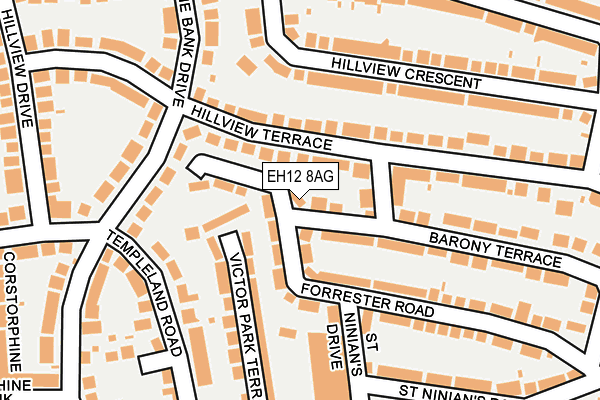 EH12 8AG map - OS OpenMap – Local (Ordnance Survey)