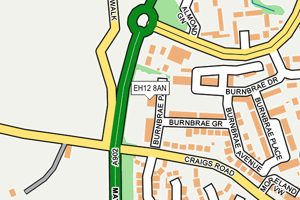 EH12 8AN map - OS OpenMap – Local (Ordnance Survey)