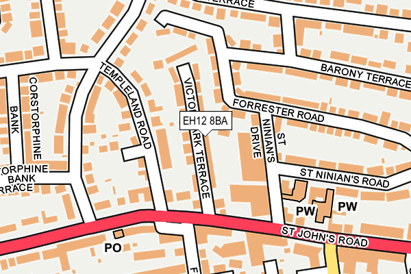 EH12 8BA map - OS OpenMap – Local (Ordnance Survey)