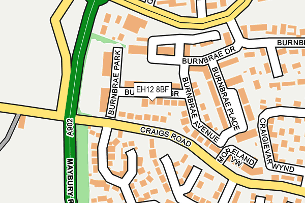 EH12 8BF map - OS OpenMap – Local (Ordnance Survey)