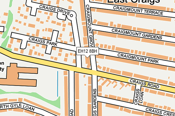 EH12 8BH map - OS OpenMap – Local (Ordnance Survey)