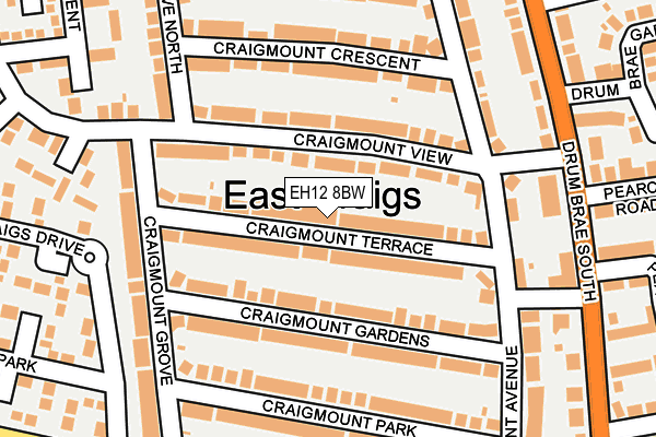 EH12 8BW map - OS OpenMap – Local (Ordnance Survey)