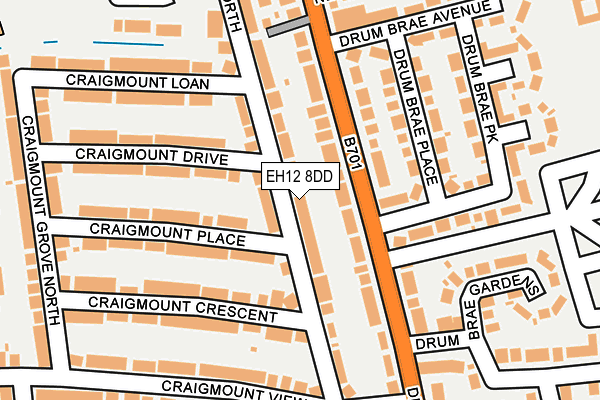 EH12 8DD map - OS OpenMap – Local (Ordnance Survey)