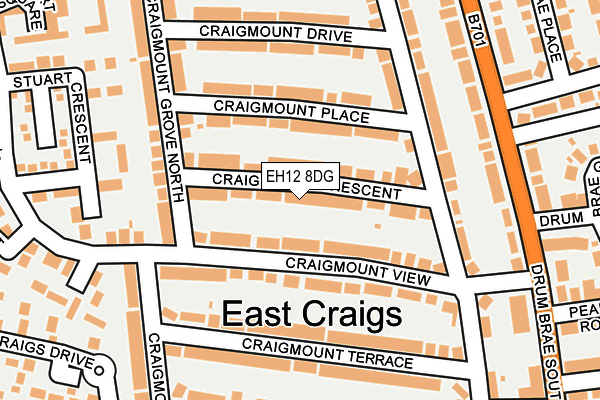 EH12 8DG map - OS OpenMap – Local (Ordnance Survey)