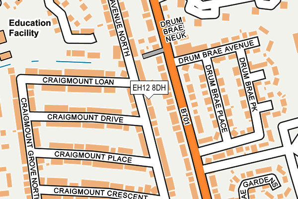 EH12 8DH map - OS OpenMap – Local (Ordnance Survey)