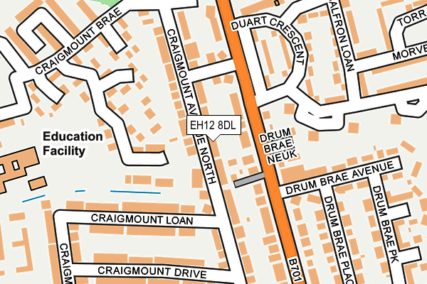 EH12 8DL map - OS OpenMap – Local (Ordnance Survey)