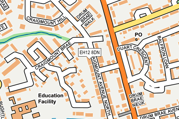 EH12 8DN map - OS OpenMap – Local (Ordnance Survey)