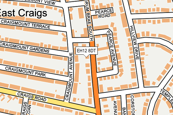 EH12 8DT map - OS OpenMap – Local (Ordnance Survey)