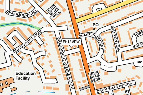 EH12 8DW map - OS OpenMap – Local (Ordnance Survey)