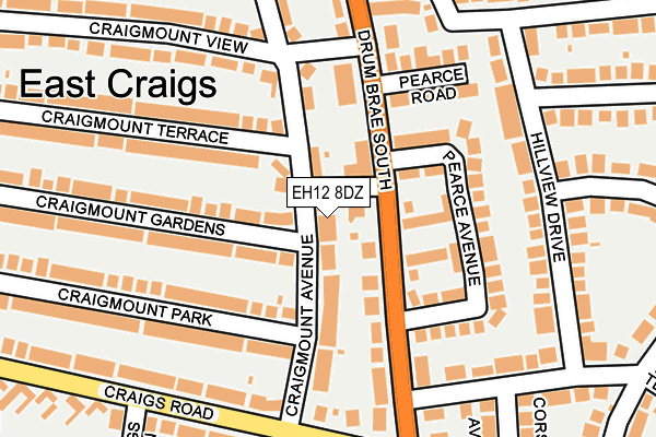 EH12 8DZ map - OS OpenMap – Local (Ordnance Survey)