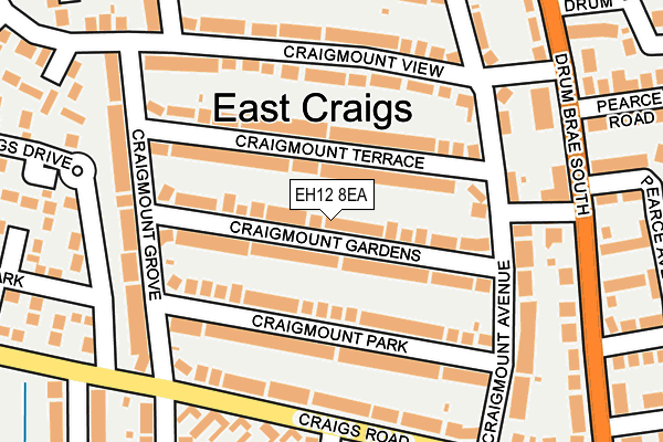 EH12 8EA map - OS OpenMap – Local (Ordnance Survey)