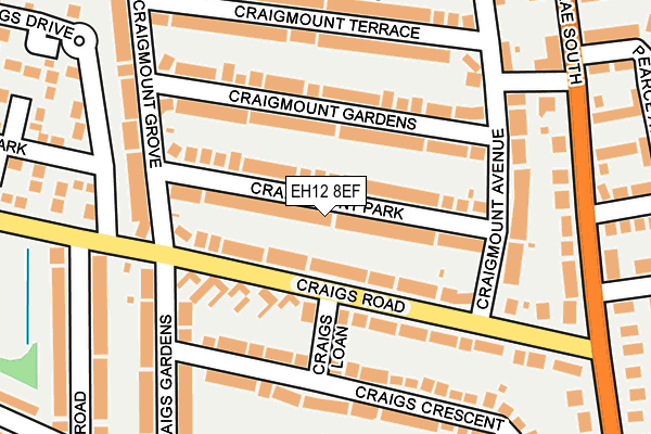 EH12 8EF map - OS OpenMap – Local (Ordnance Survey)