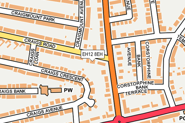 EH12 8EH map - OS OpenMap – Local (Ordnance Survey)