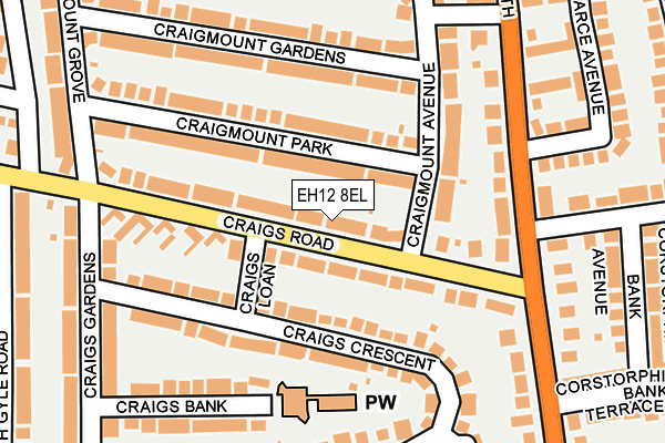 EH12 8EL map - OS OpenMap – Local (Ordnance Survey)