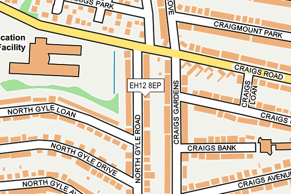 EH12 8EP map - OS OpenMap – Local (Ordnance Survey)
