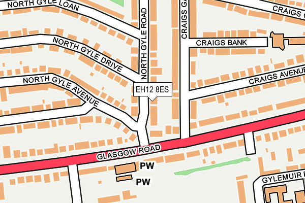 EH12 8ES map - OS OpenMap – Local (Ordnance Survey)