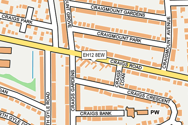 EH12 8EW map - OS OpenMap – Local (Ordnance Survey)