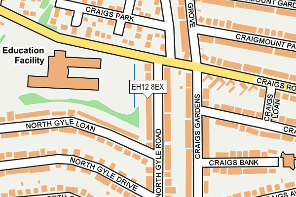 EH12 8EX map - OS OpenMap – Local (Ordnance Survey)