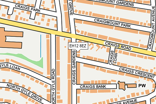 EH12 8EZ map - OS OpenMap – Local (Ordnance Survey)