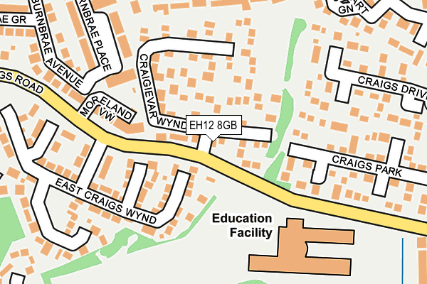EH12 8GB map - OS OpenMap – Local (Ordnance Survey)