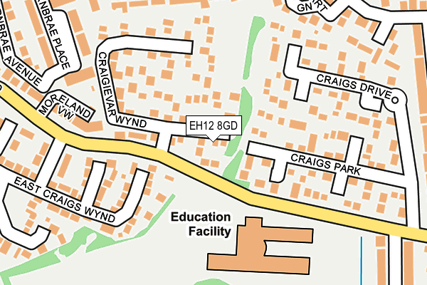 EH12 8GD map - OS OpenMap – Local (Ordnance Survey)