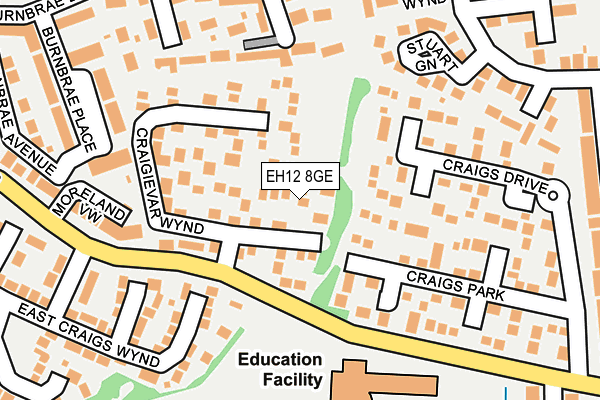 EH12 8GE map - OS OpenMap – Local (Ordnance Survey)