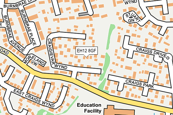 EH12 8GF map - OS OpenMap – Local (Ordnance Survey)