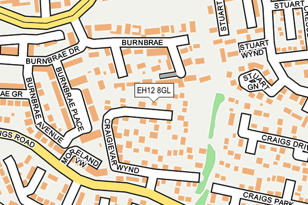 EH12 8GL map - OS OpenMap – Local (Ordnance Survey)