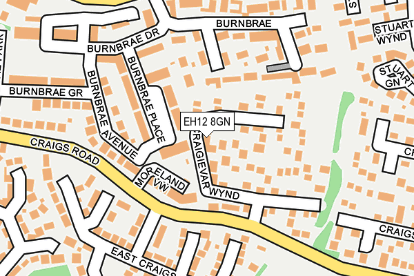 EH12 8GN map - OS OpenMap – Local (Ordnance Survey)