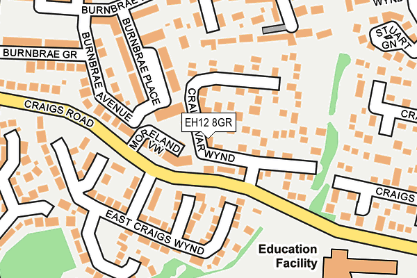 EH12 8GR map - OS OpenMap – Local (Ordnance Survey)