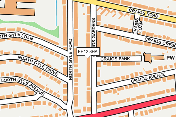 EH12 8HA map - OS OpenMap – Local (Ordnance Survey)