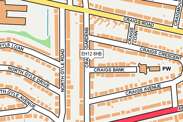 EH12 8HB map - OS OpenMap – Local (Ordnance Survey)