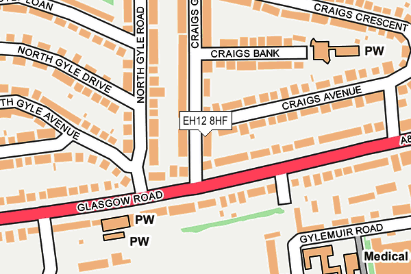 EH12 8HF map - OS OpenMap – Local (Ordnance Survey)