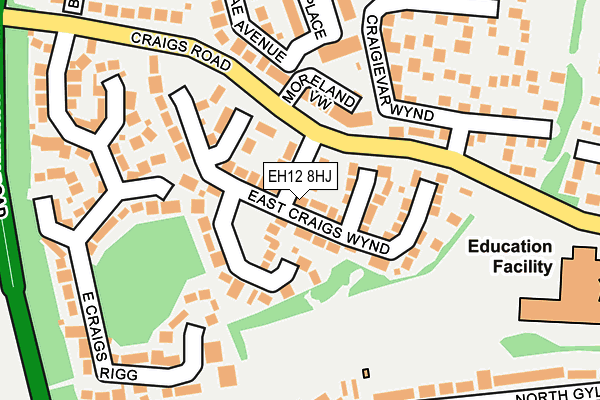 EH12 8HJ map - OS OpenMap – Local (Ordnance Survey)