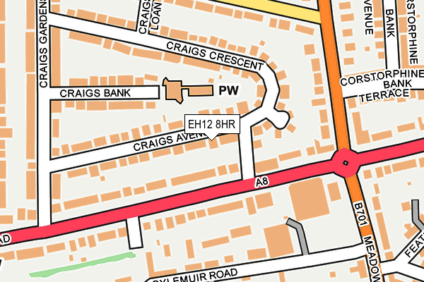 EH12 8HR map - OS OpenMap – Local (Ordnance Survey)