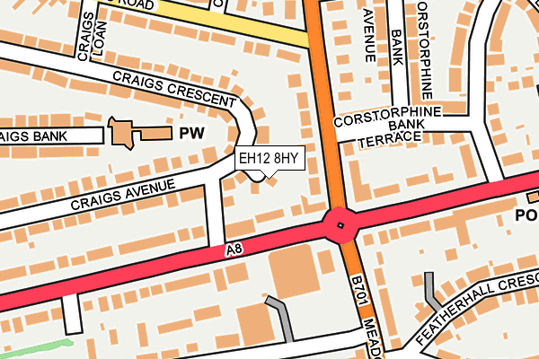 EH12 8HY map - OS OpenMap – Local (Ordnance Survey)