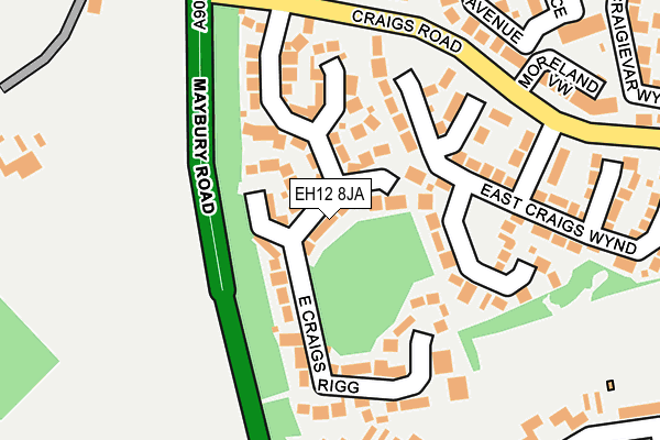 EH12 8JA map - OS OpenMap – Local (Ordnance Survey)